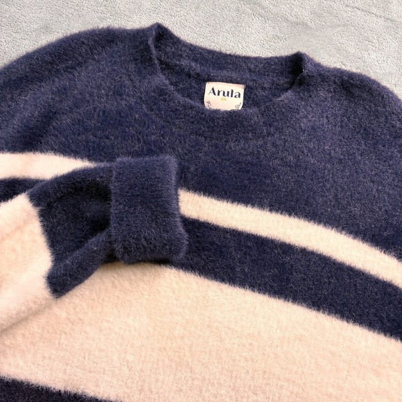 ARULA Sweaters - Arula‎ Women's Sweater Multicolor Size 0X Crew Neck Long Sleeve Pullover Striped
